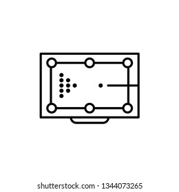 The billiard table icon. Game symbol. Trendy Flat style for graphic design, Web site, UI. EPS10. - Vector illustration