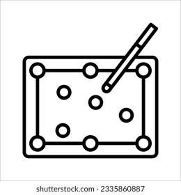 billiard table icon. Game symbol. Flat Vector illustration on white background. EPS 10