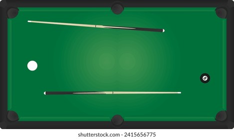 Billiard table top view. vector