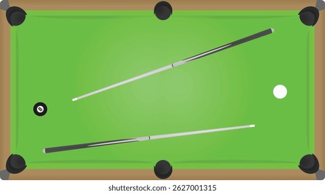 Billiard table top view. vector