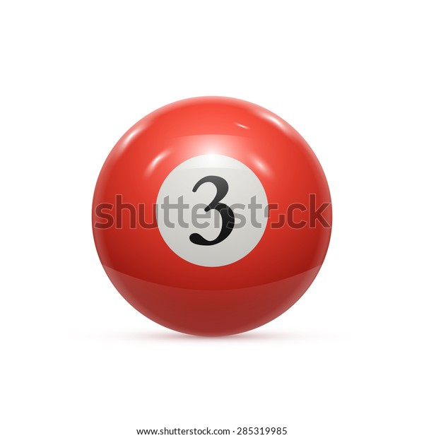 Billiard Three Ball Isolated On White Stock Vector (Royalty Free) 285319985