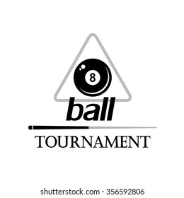 Billiard Tournament. 8 Ball Pool. Vector Illustration.