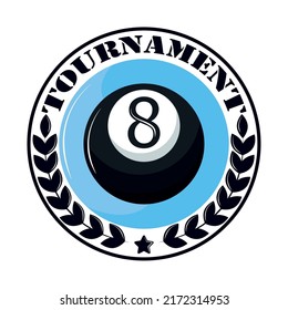 billiard tournament club label design