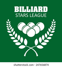 billiard tournament design, vector illustration eps10 graphic