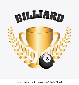 billiard tournament design, vector illustration eps10 graphic