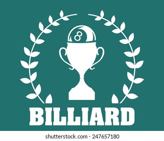 billiard tournament design, vector illustration eps10 graphic