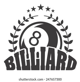 billiard tournament design, vector illustration eps10 graphic