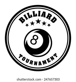 billiard tournament design, vector illustration eps10 graphic