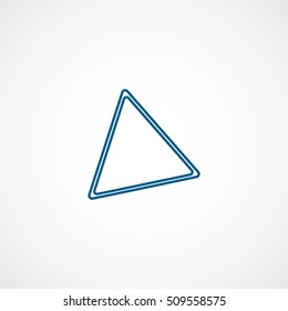 Billiard Triangle Blue Line Icon On White Background