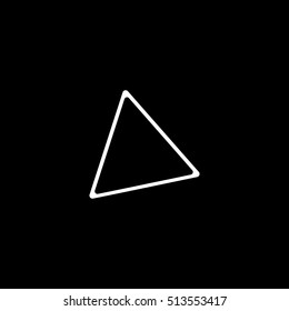 Billiard Triangle Flat Icon On Black Background