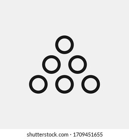 Billiard triangle icon isolated on background. Billiard balls symbol modern, simple, vector, icon for website design, mobile app, ui. Vector Illustration