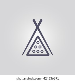 billiard triangle icon. billiard triangle vector. billiard triangle sign