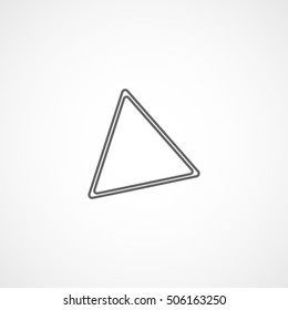 Billiard Triangle Line Icon On White Background