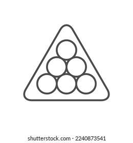 Billiard triangle line outline icon