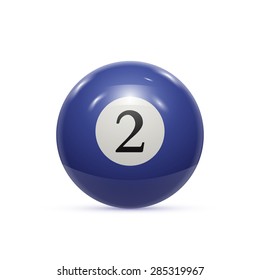 Billiard two ball isolated on a white background vector illustration