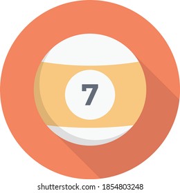 billiard vector flat colour icon 