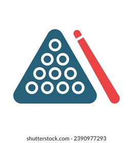 Billiard Vector Glyph Two Color Icon For Personal And Commercial Use.
