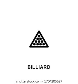 billiard vector icon. billiard black sign on white background. billiard icon for web and app