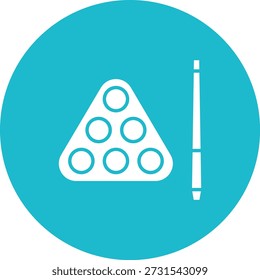 Icono de Vector de billar. Se puede utilizar para aplicaciones de impresión, móviles y de Web.
