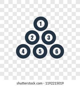 Billiard vector icon isolated on transparent background, Billiard transparency logo concept