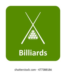 Billiard vector icon for web and print