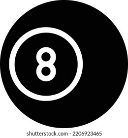 billiard Vector illustration on a transparent background. Premium quality symmbols. Glyphs vector icons for concept and graphic design.