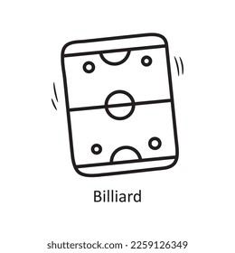 Billiard vector outline Icon Design illustration. Olympic Symbol on White background EPS 10 File