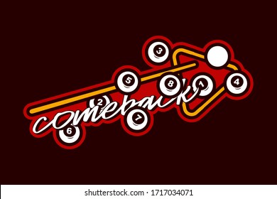 Ilustración de la tipografía en estilo retro. Diseño de emblema de diseño vectorial, placa y logotipo de plantilla deportiva.