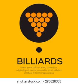 Billiard/pool balls icon triangle - Vector illustration