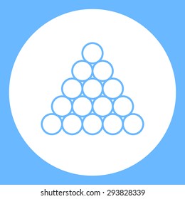 Billiard/pool balls icon triangle - Vector illustration
