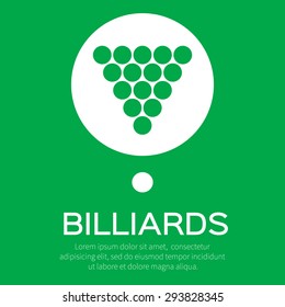 Billiard/pool balls icon triangle - Vector illustration