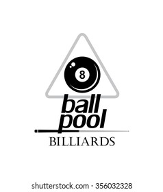 Billiards. 8 ball pool. Icon. Vector illustration.