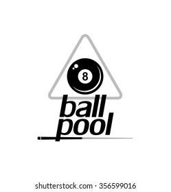 Billiards. 8 ball pool. Icon. Vector illustration.