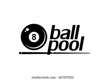 Billiards. 8 ball pool. Vector illustration.