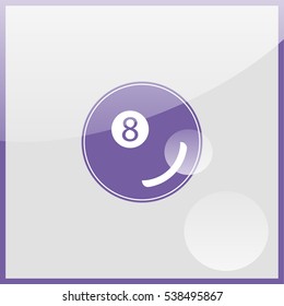 Billiards 8-ball pool flat icon for sports apps and websites