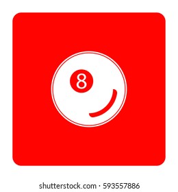 Billiards 8-ball pool flat icon for sports apps and websites