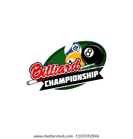 billiards badges design logos