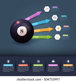 Billiards Ball Concept Infographics Template