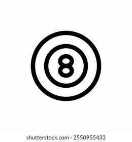 billiards ball eight icon sign vector