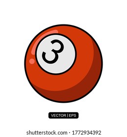 Billiards Ball icon vector illustration logo template for many purpose.