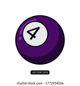 Billiards Ball icon vector illustration logo template for many purpose.