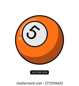 Plantilla de logotipo de ilustración de vectores de icono de Ball para muchos fines.