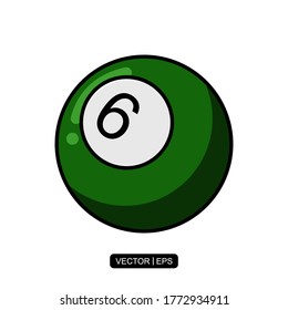 Billiards Ball icon vector illustration logo template for many purpose.