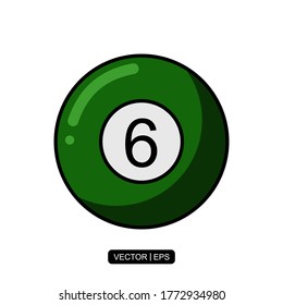Billiards Ball icon vector illustration logo template for many purpose.