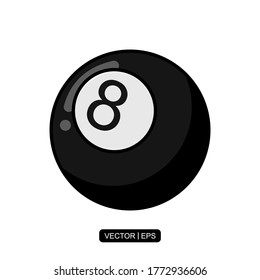 Billiards Ball icon vector illustration logo template for many purpose.