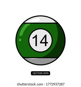 Billiards Ball icon vector illustration logo template for many purpose.