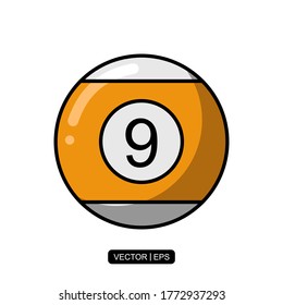 Billiards Ball icon vector illustration logo template for many purpose.