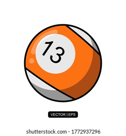 Billiards Ball icon vector illustration logo template for many purpose.