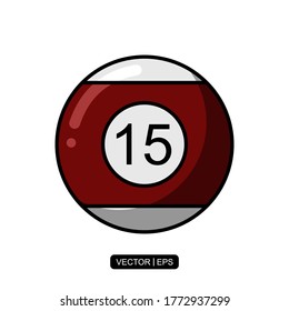 Billiards Ball icon vector illustration logo template for many purpose.