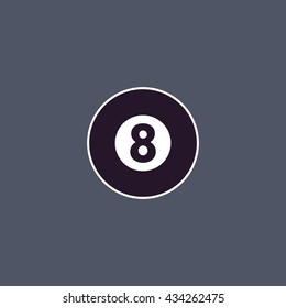 billiards ball icon. vector illustration